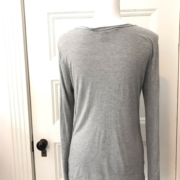 Diane Von Furstenberg Gray Sequin T Shirt Top - Picture 4 of 5